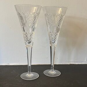 Waterford Crystal Clear Champagne Flutes